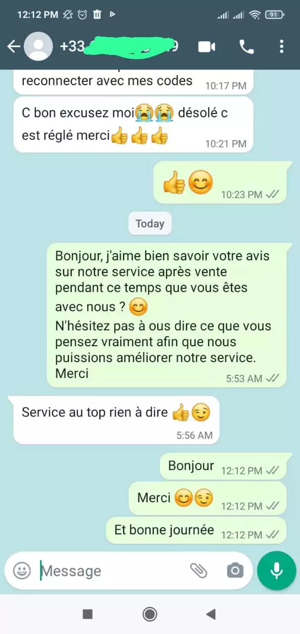 Avis client 3 TOD Premium